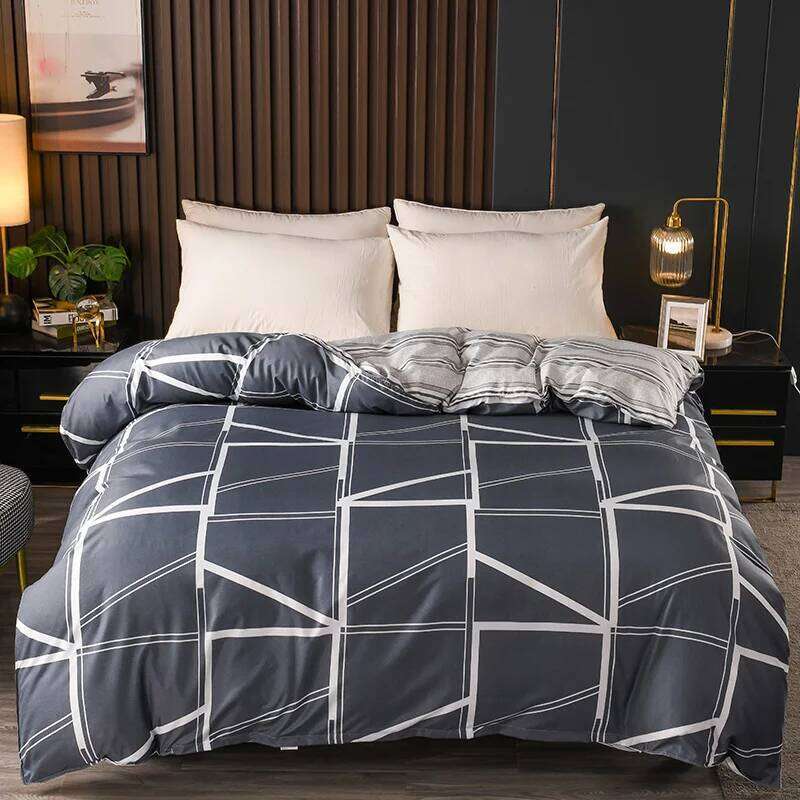 1Pc Ins Style Aloe Vera Cotton Set Bedroom Apartment, Suitable for All Seasons, Skin-Friendly and Comfortable 150/180/200cm1Pc Quilt Cover + 2Pc Pillo