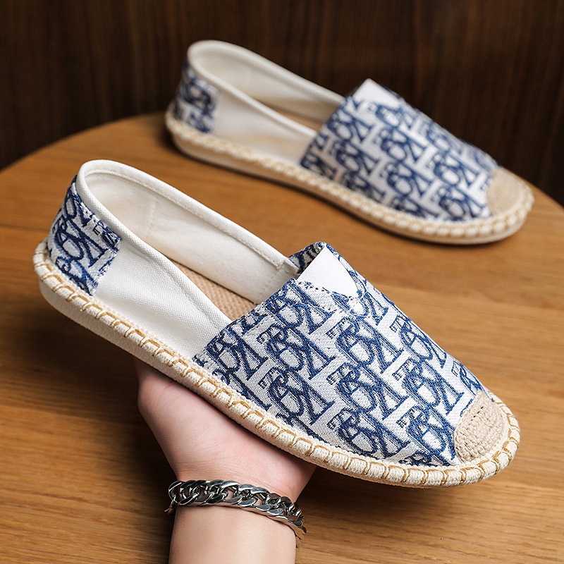 2026 Men's Shoes Summer Breathable Casual Canvas Sneakers Slip-on Old Beijing Cloth Shoes Work Soft Luxury Shoes Sole Fisherman Trend Shoes