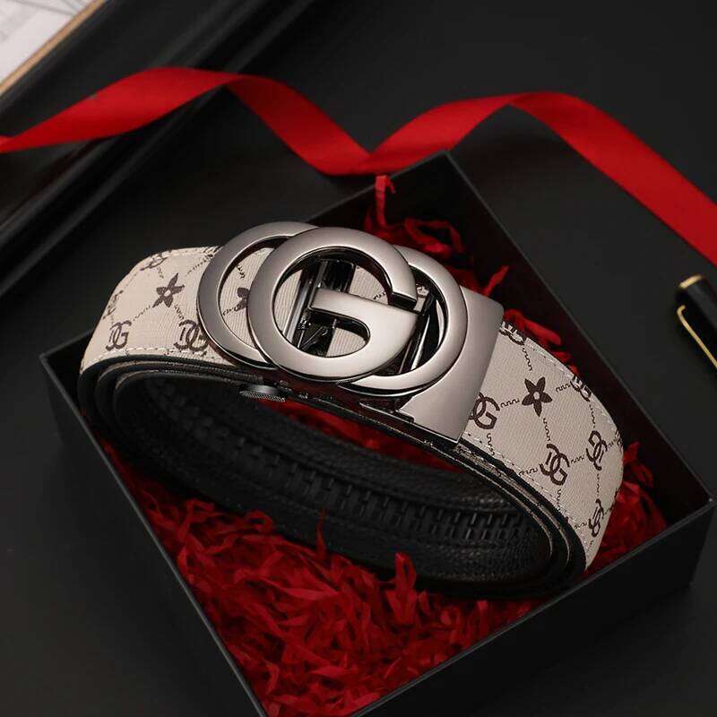 Belt Genuine Leather Belt Metal Alloy Automatic Buckle Brand Luxury Design Waist Belts For Men Strap Male