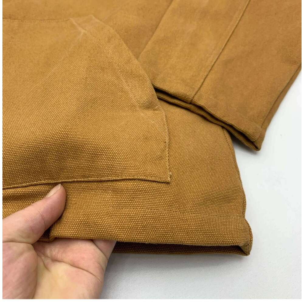 Canvas Work For Men Amikaki Zipper Loose Autumn Spring Lightweight Cotton Jacket Casual Lapel Flight Bomber Coat 26H0311