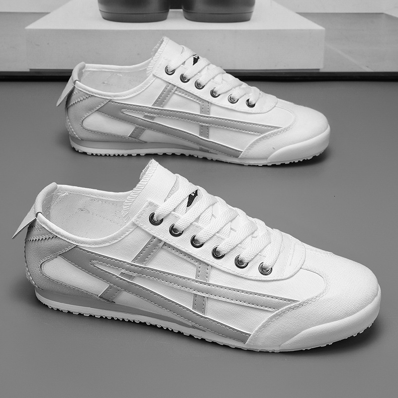 2026 New Style Men's Canvas Shoes - Luxurious White Casual Multi-functional Outdoor Men's Sporty Casual Shoes - White Fashion Shoe Style