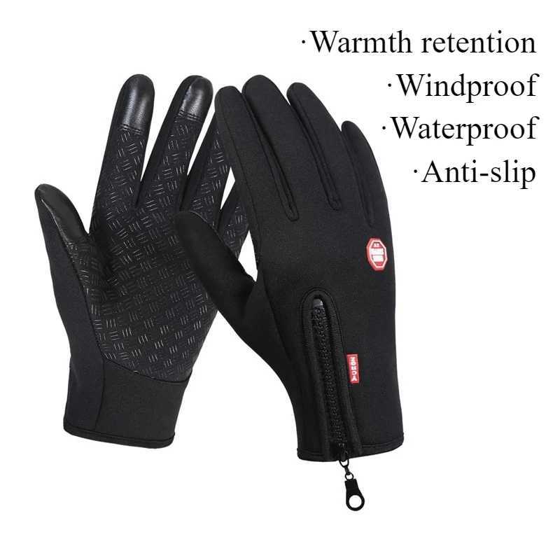 Cycling Gloves Driving Motorcycle Gloves Winter Warm Full Finger Gloves Touchscreen Windproof Non-Slip Cycling Outdoor supplies M260311