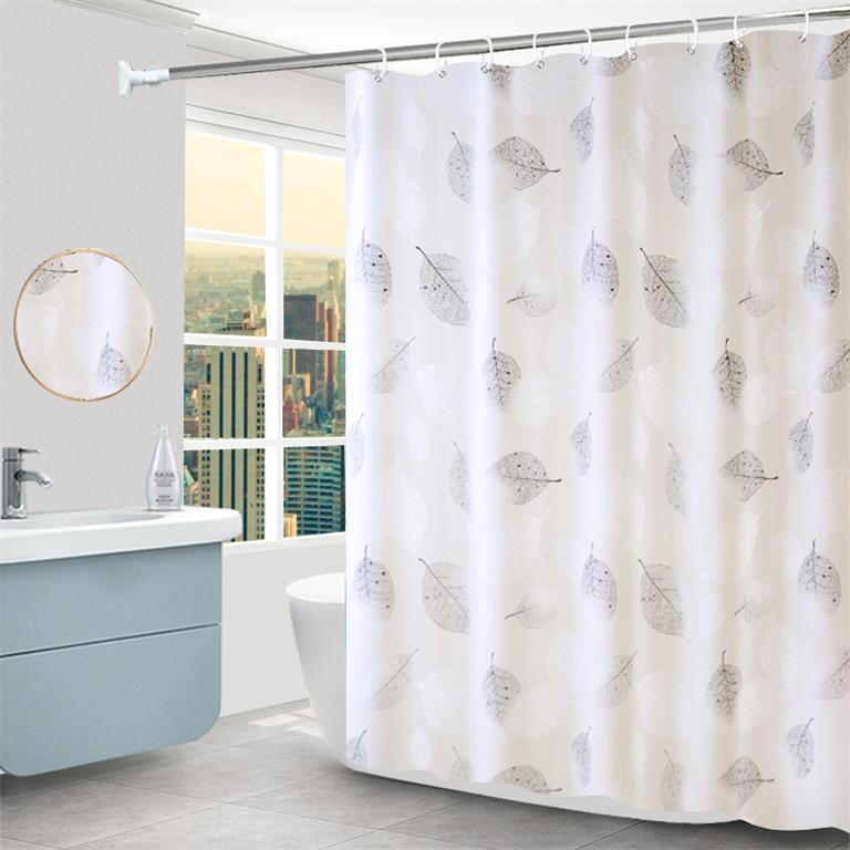YL-38332 Shower Curtain, Waterproof and Mildew-proof, Bathroom/Toilet PEVA Partition Curtain, No Drill Required, Customizable