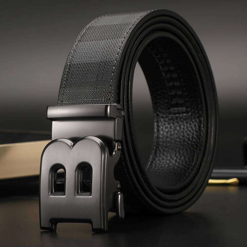 High Quality Men S Designer Genuine Leather Belts Male Metal Automatic Buckle Casual Fashionable Belt For Men Jeans