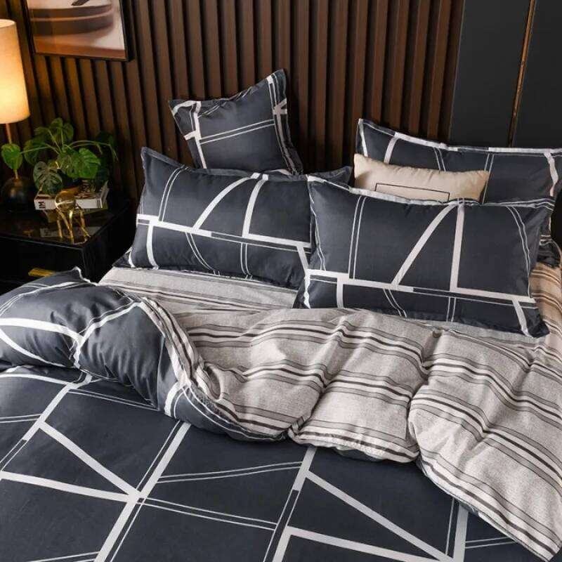 New comfortable soft popular aloe vera cotton autumn and winter duvet four piece set dormitory H260311 - view 4
