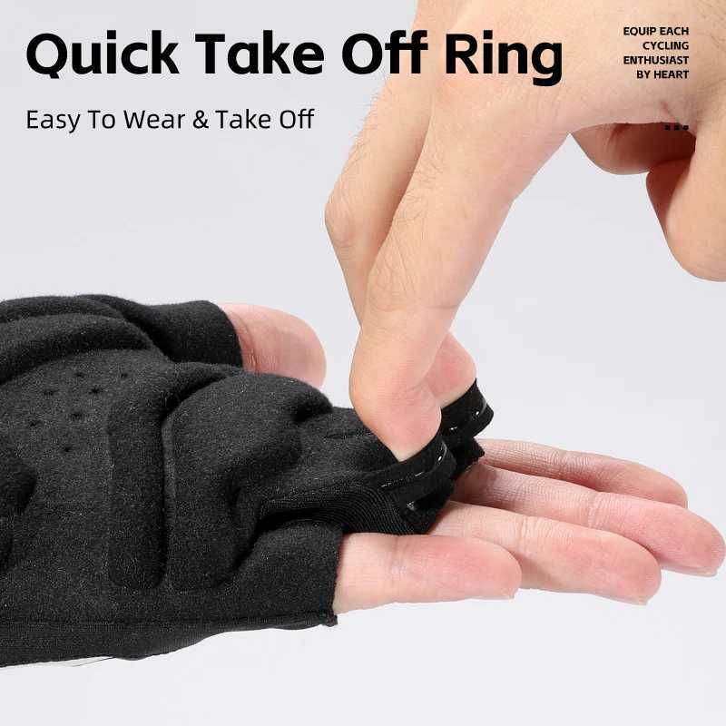 WEST BIKING Summer Half Finger Bike Gloves Breathable Sports Cycling Gloves Anti-slip Shock Absorption Palm Pads Bicycle Gloves M260311
