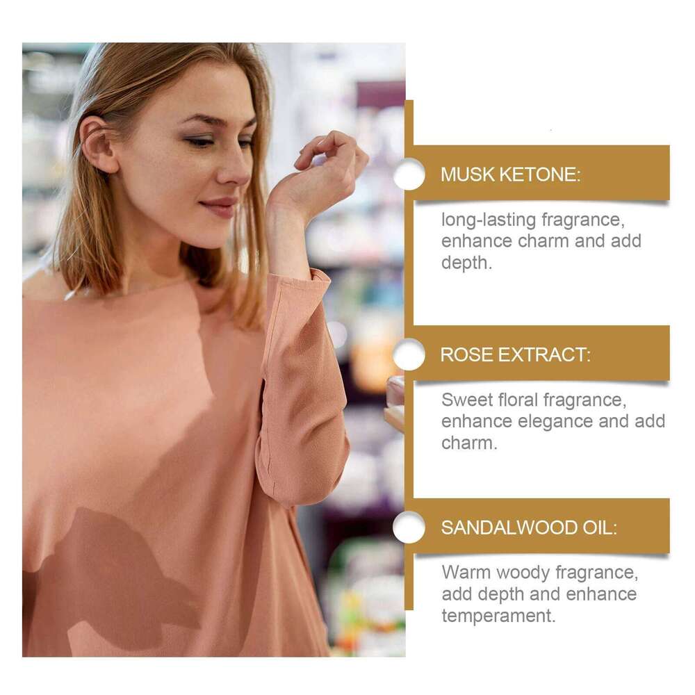 Roxelis Portable Roll On Musk Perfume - Elegant Floral Notes, Long-Lasting Fresh Scent for Daily & On-the-Go Z260311