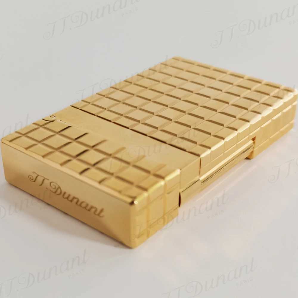 Classic JTD Dunant Lighters Lattice Engraved Loud Sound Gas Lighter Fashionable Outdoor Cigar Gadgets Birthday Gift for Smoker N260311