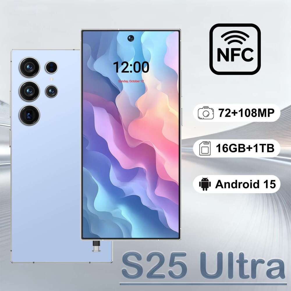 Renowned brand cross-border S25 Ultra smartphone 7.3-inch with NFC Android smartphone strength factory can send CKS on behalf