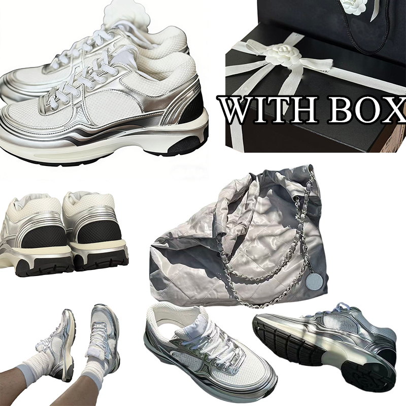 2026 Designer shoes dress Chunky sneakers 23c Casual Vintage outdoor sports men women running cc White Silver trainers