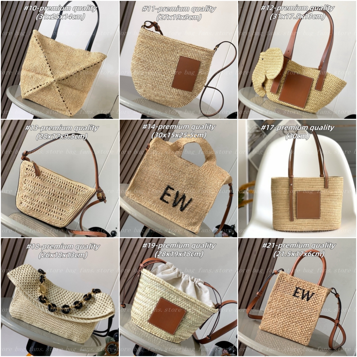 (go off picture not the description) 10A Premium Designer Tote Bags Women's Woven Beach Shoulder Bags Big Capacity Shopping Bag Festival Gifts 19370