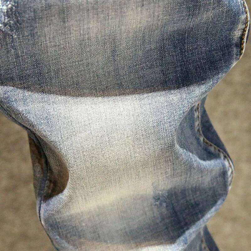 Spring and Autumn Fashion Trend Straight Leg Stretch Denim Trousers Men's Casual Slim Fit Comfortable Sports High Quality Jeans Z260225