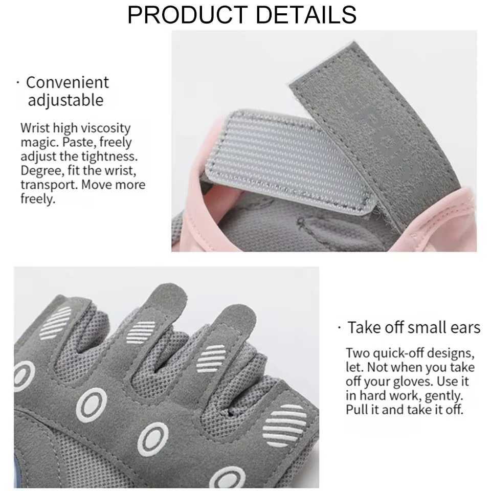 1Pair Sports Gloves Outdoors Bicycle Anti-Slip Durable Damping Breathable Half-Finger Gloves Mountain Climbing Fitness Men Women M260311