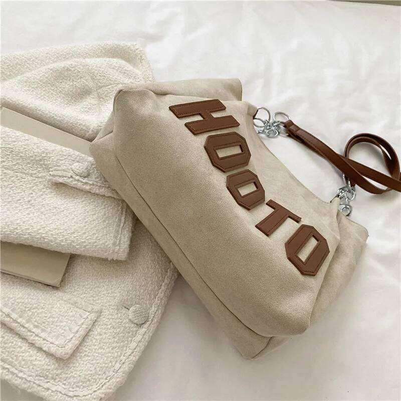 Stylish Tote Nubuck Pu Letter HOOTO Design for Women Handbag Shoulder Bag, Large Capacity Nylon leisure Travel Shopping Bag XJ260311