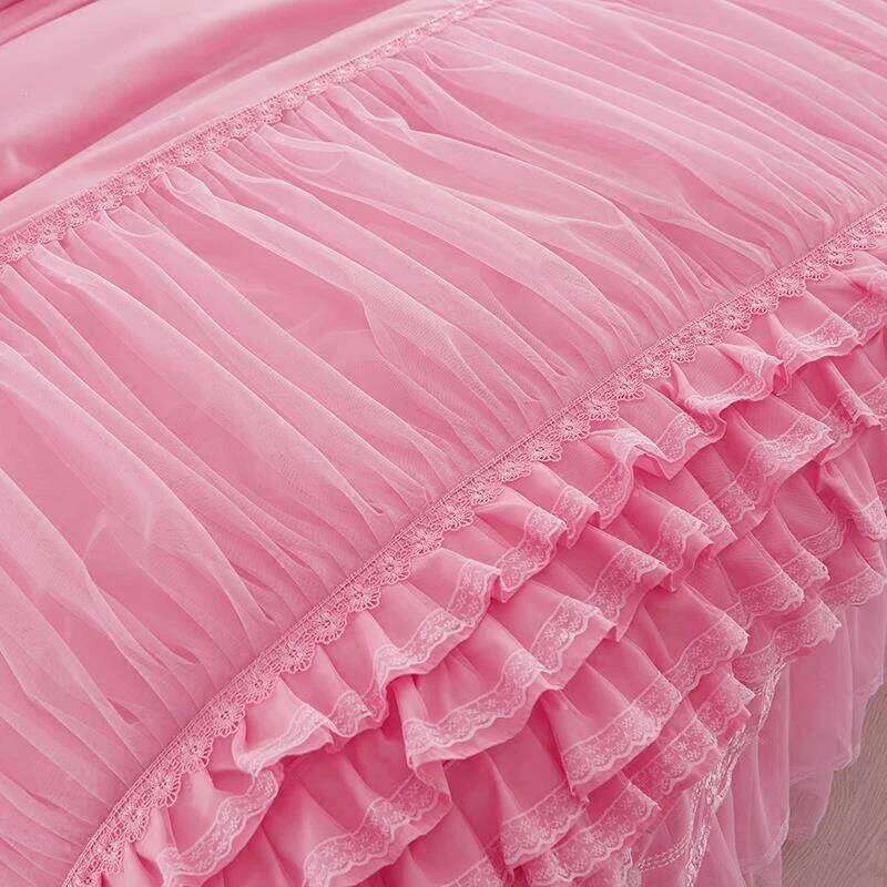 1pcs Lace Duvet + 2 Pcs Pillowcases Fashion Design Soft Comfortable Quilt Cover King/Queen Size Bedding Sets H260311