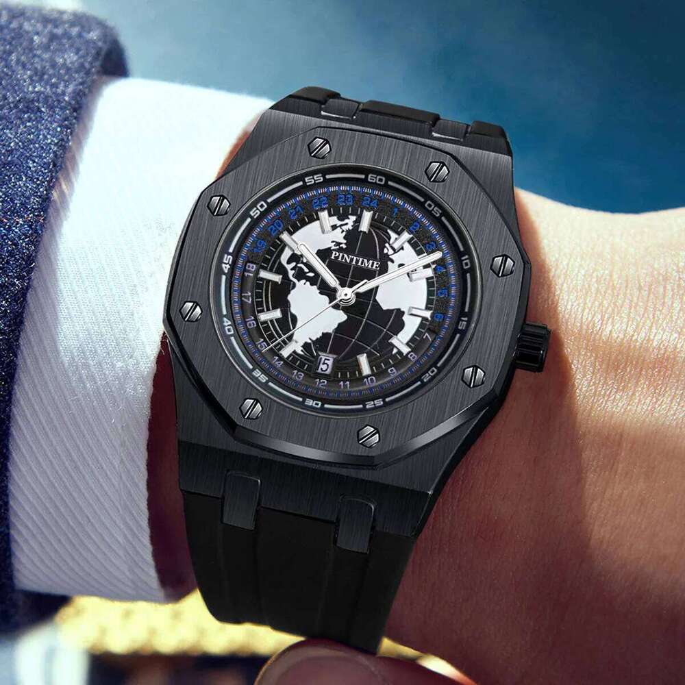 New Fashion Sports Warrior Series Earth shaped Luminous Waterproof Men's Mechanical Watch