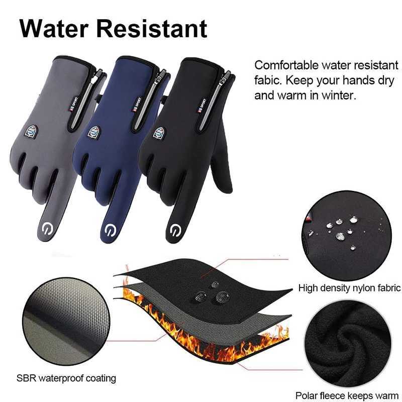 CZHIYAO Winter Gloves for Men Women Touch Screen Cold Weather Thermal Sport for Fishing Running Cycling Driving Warm Windproof M260311