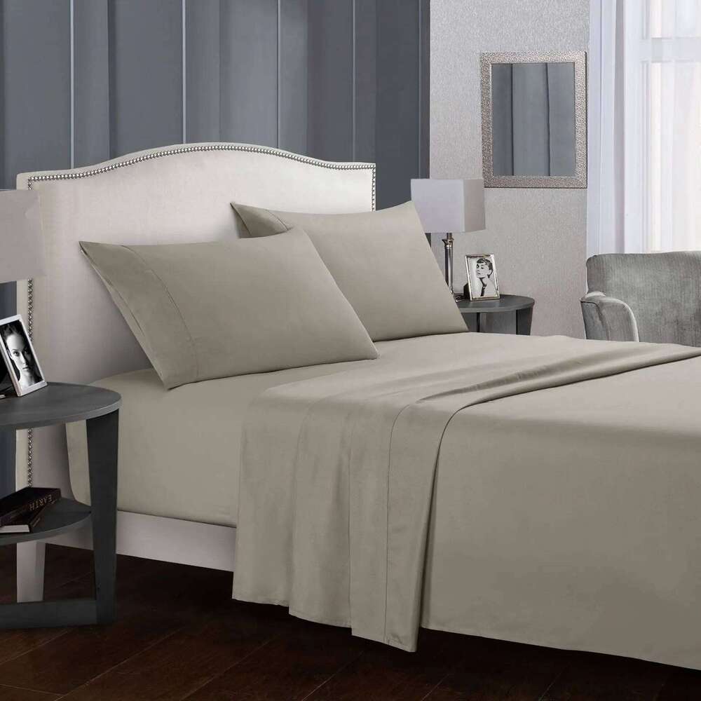 Bedding 4Pcs with Fitted Pillowcases TWIN FULL KING Size Linen Complete Cover for Home Soft Bed Sheet Set H260311 - view 5