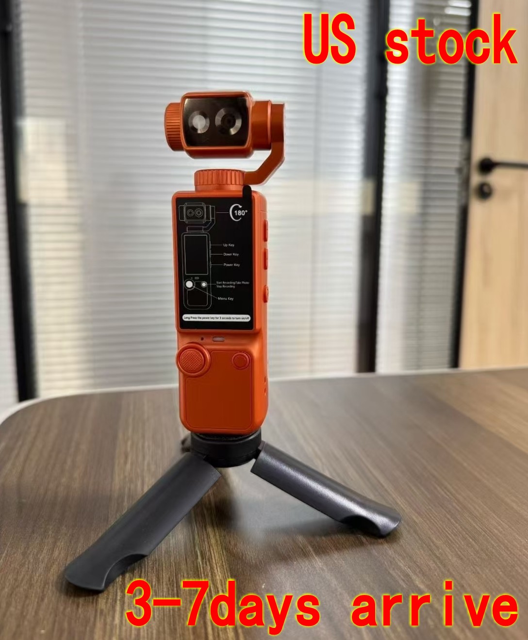 Q8 2026 US Warehouse Tripod Outdoor Action Video Camera, 4K High Definition, Available in 3 Colors