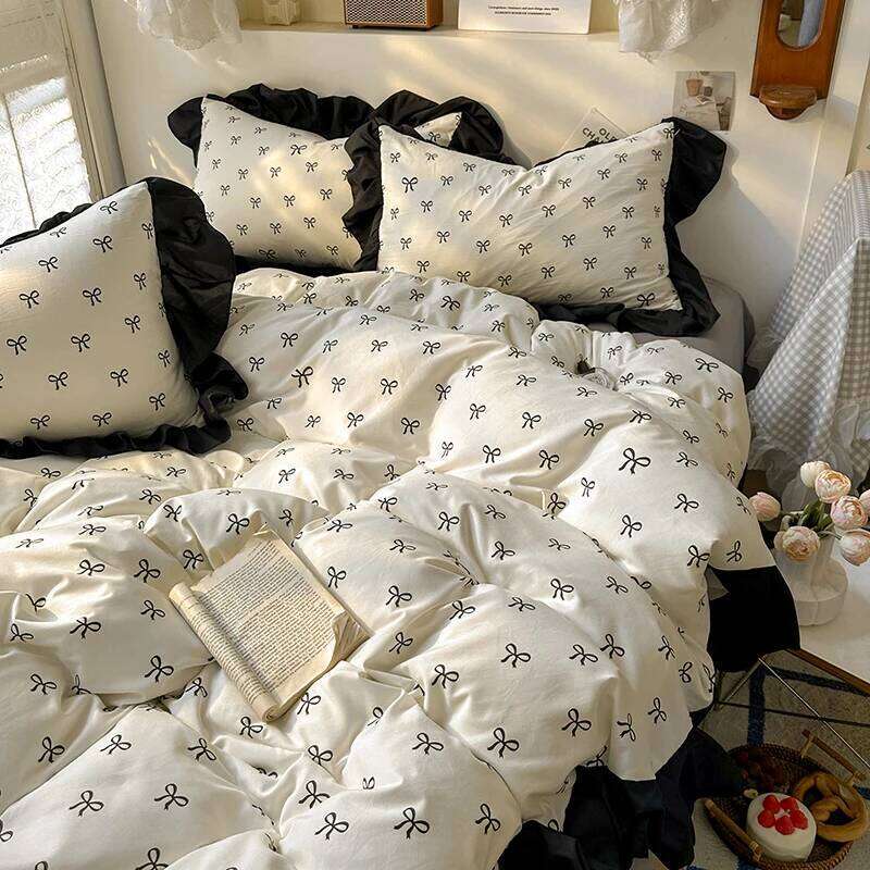 3-piece down duvet cover + one pair of pillowcases without cores, bedding set, double bed/adult or single bed H260311