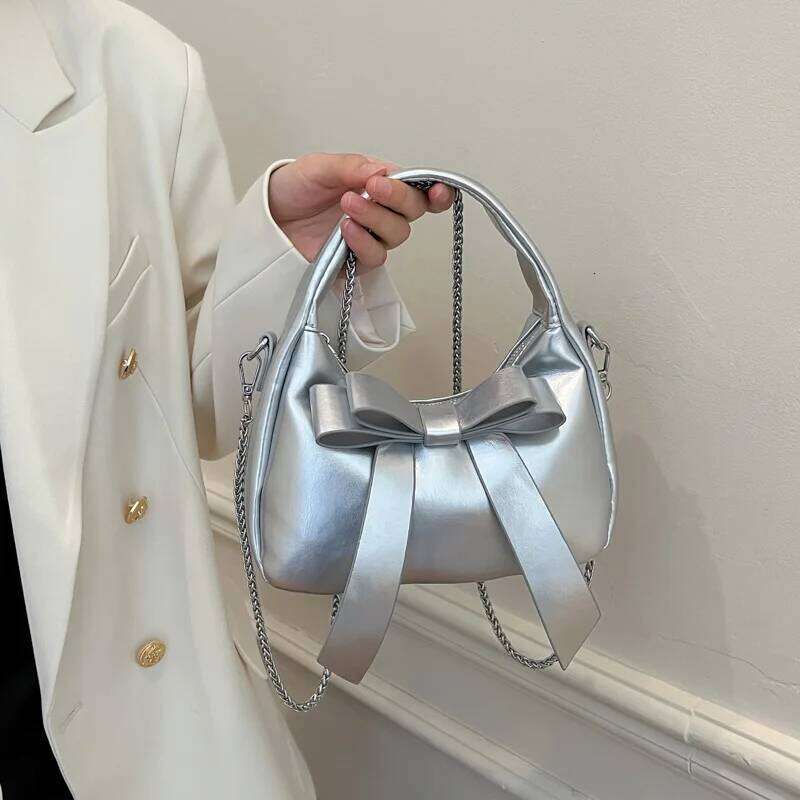 MOODS Bow Knot Mini Top-handle Bags For Women 2025 Spring Latest Trend Designer Purses And Handbag Luxury Shoulder Crossbody Bag XJ260311