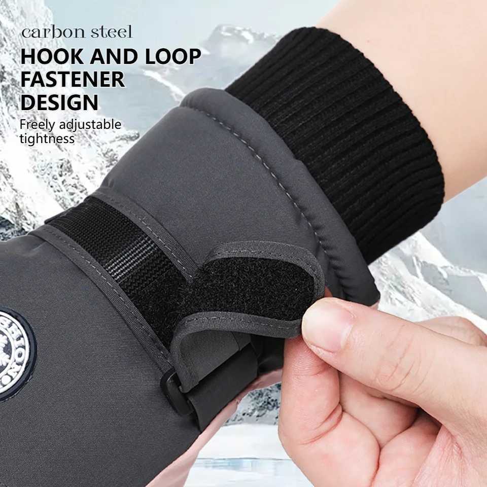 GTUBIKE 1 Pair Winter Unisex Snowboard Ski Gloves Non-slip Touch Screen Waterproof Motorcycle Cycling Fleece Warm Snow Gloves M260311