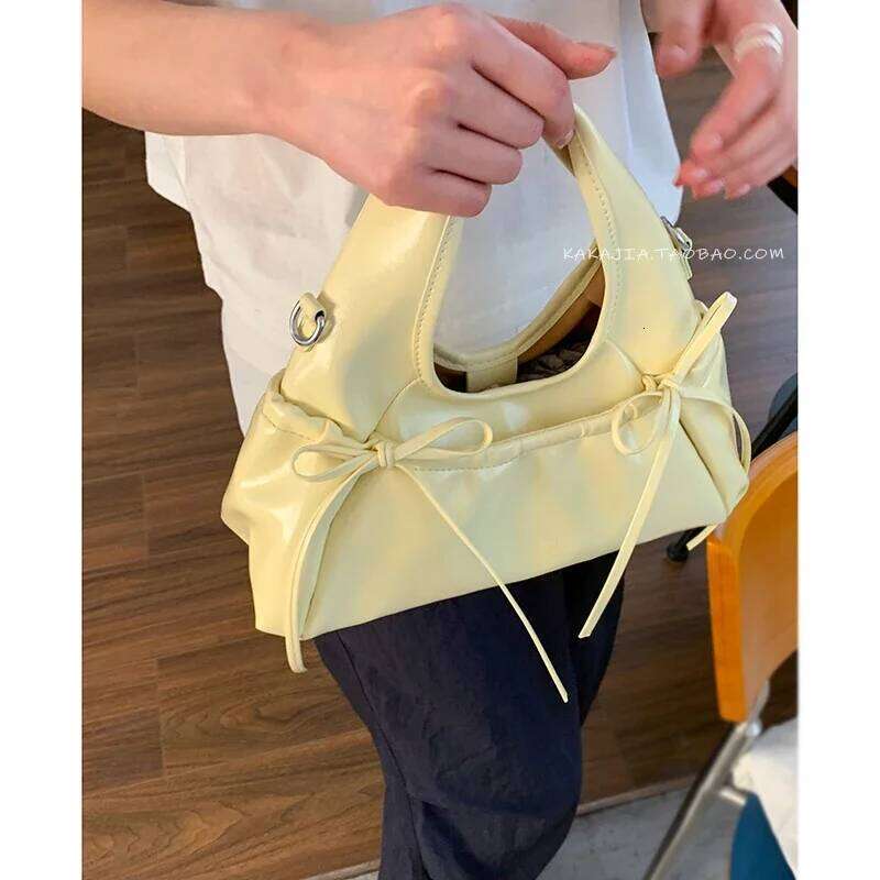 Women's 2025 New Fashion Bow Single Shoulder Crossbody Bags Niche Underarm Bag XJ260311