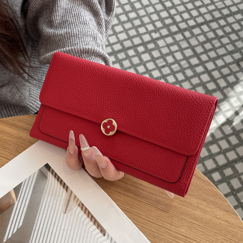 Free shipping 2026 new casual and fashionable long wallet made of cowhide high-quality classic Designer handbag for women