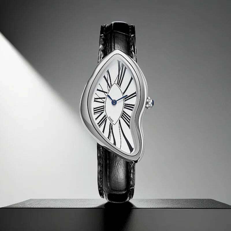 New Irregular Creative Crash Melt Twist Y2K Watch Men's Fashion Trendy Retro Advanced Ins Design Wristwatch for Men reloj hombre
