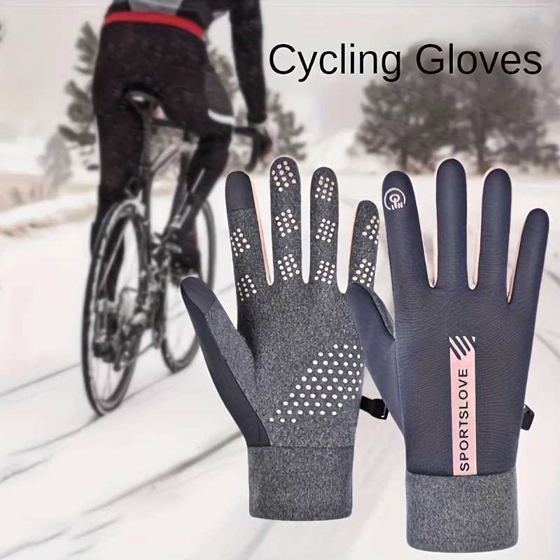 Winter Sports Cycling Gloves Windproof Thermal Touchscreen Skiing Gloves Anti-Cold Waterproof Anti-Slip Running Driving Gloves M260311