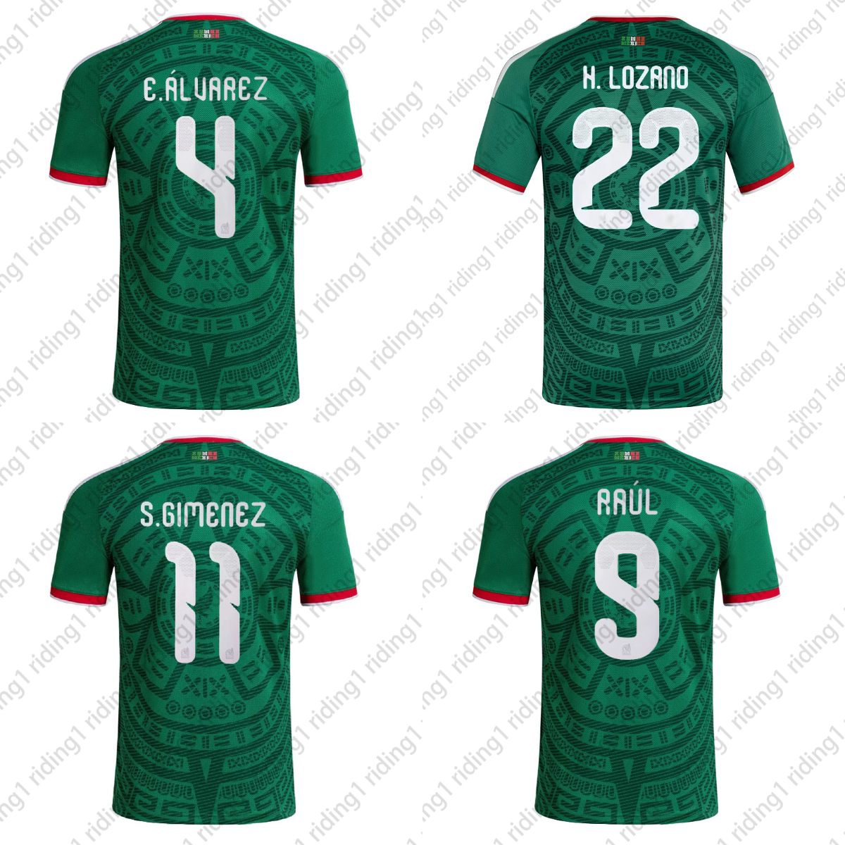 2026 World Cup mexico jersey green 9,11,22 fan jerseys, Raul, Jimenez, Lozano football jerseys, youth men's and women's universal football mexico jerseys training jerseys