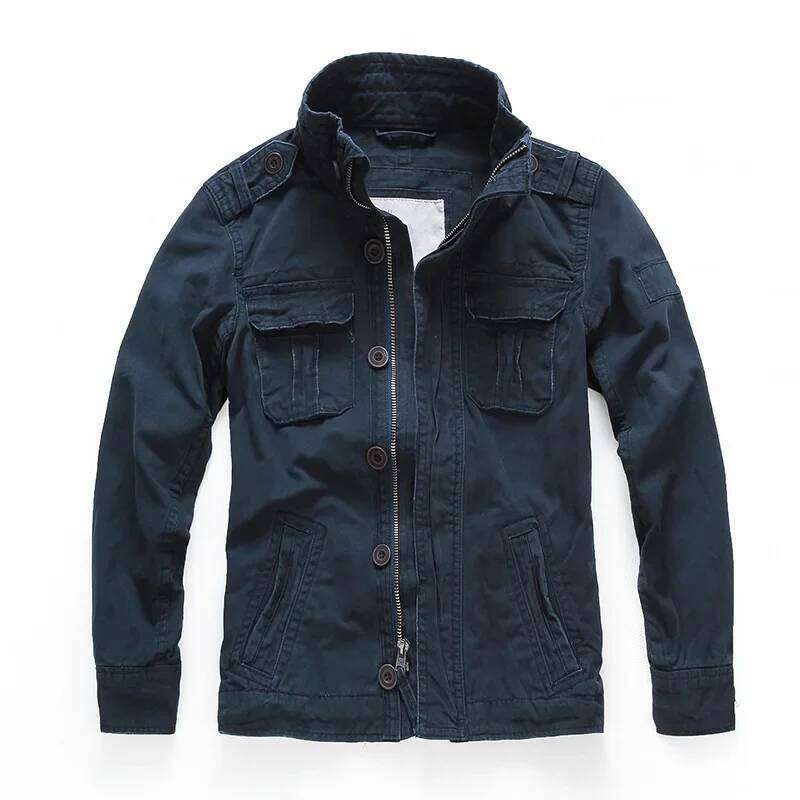 Military Denim Jacket Men Retro Camo Multi-pockets Mens Cowboy Jackets Fashion Cargo Jeans Coats Jaqueta Masculina Size S-2XL 26H0311