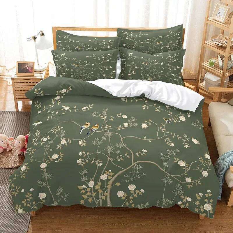Flowers Duvet Cover 3d Digital Printing Bed Linen Queen Size Bedding Set Fashion Design H260311
