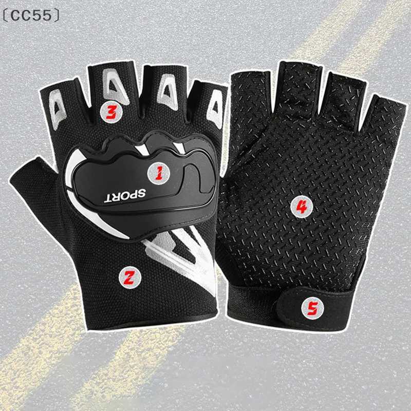CC55Half Finger Gloves Breathable Non-Slip Gloves Shock Absorption Sports Gloves For Outdoor Riding Fitness Cycling Fishing M260311