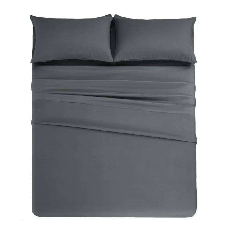 Bed linen set sets mattress cover flat fitted sheet pillowcases Solid Bedding Double Twin Full Queen King Size H260311 - view 7