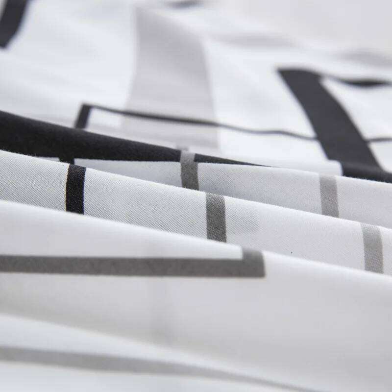 Abstract Geometric Duvet Full Queen Size Wave Pattern Bedding Set Farmhouse Comforter Microfiber Chevron Quilt Cover H260311