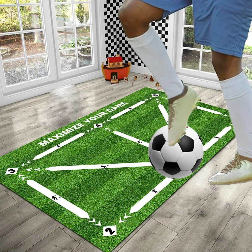Football Training Mat Soccer Training Equipment Non Slip Foldable Kids Adults Dribble Mat Training Indoor Ourdoor Equipment 260303