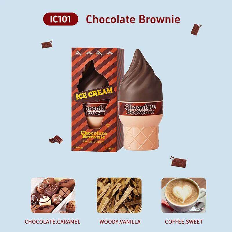Creative Ice Shape Brand Cream Cocoa Chocolate Neutral Perfume Fragrance Fresh Vanilla Gourmet Eau De Toilette Z260311