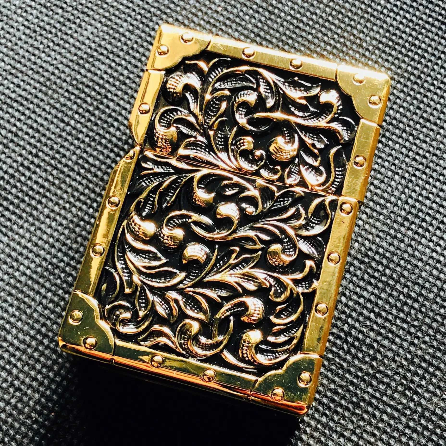 The New Brand Pure Copper Five-Sided Windproof Kerosene Lighter Armor For Collection Gifts N260311