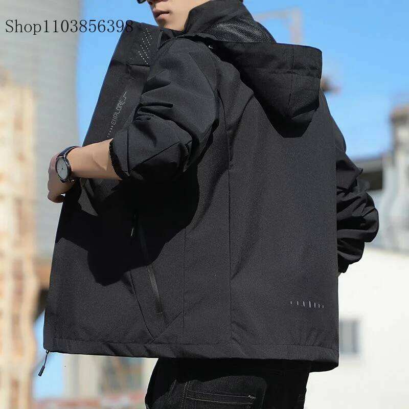 Men Outdoor Windproof Waterproof Spring Autumn Thin Coat Trendy Couple Single Layer Mountain Climbing Clothes Women 26H0311