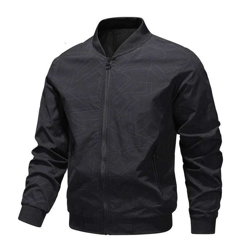 Spring and Autumn New Baseball Collar Short Loose Solid Color Jacket Men's Business Casual Thin Coat Trend Size M-5XL 26H0311