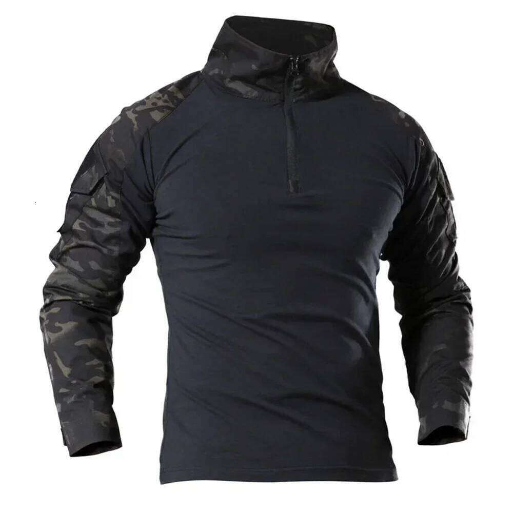 Combat Shirts Uniform Camouflage 4XL Cargo Sport Airsoft Paintball Hunting Hiking Tactical Shirt Men Waterproof Tops 26H0311