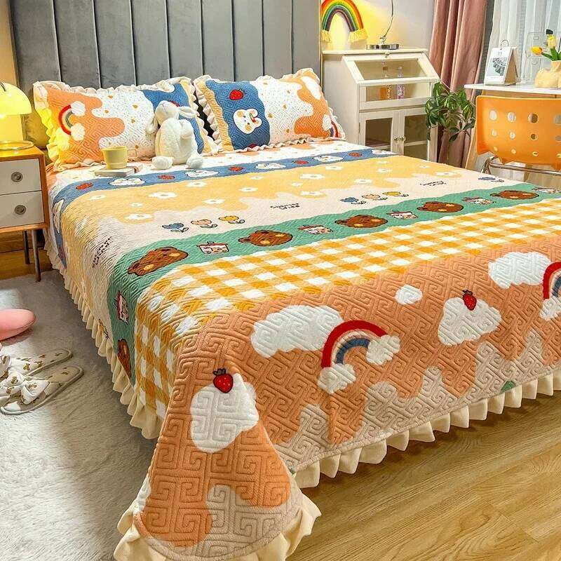 Thickened Milk Fiber Quilted Three Or Four Piece Suit Winter Tatami Bed Cover H260311 - view 7