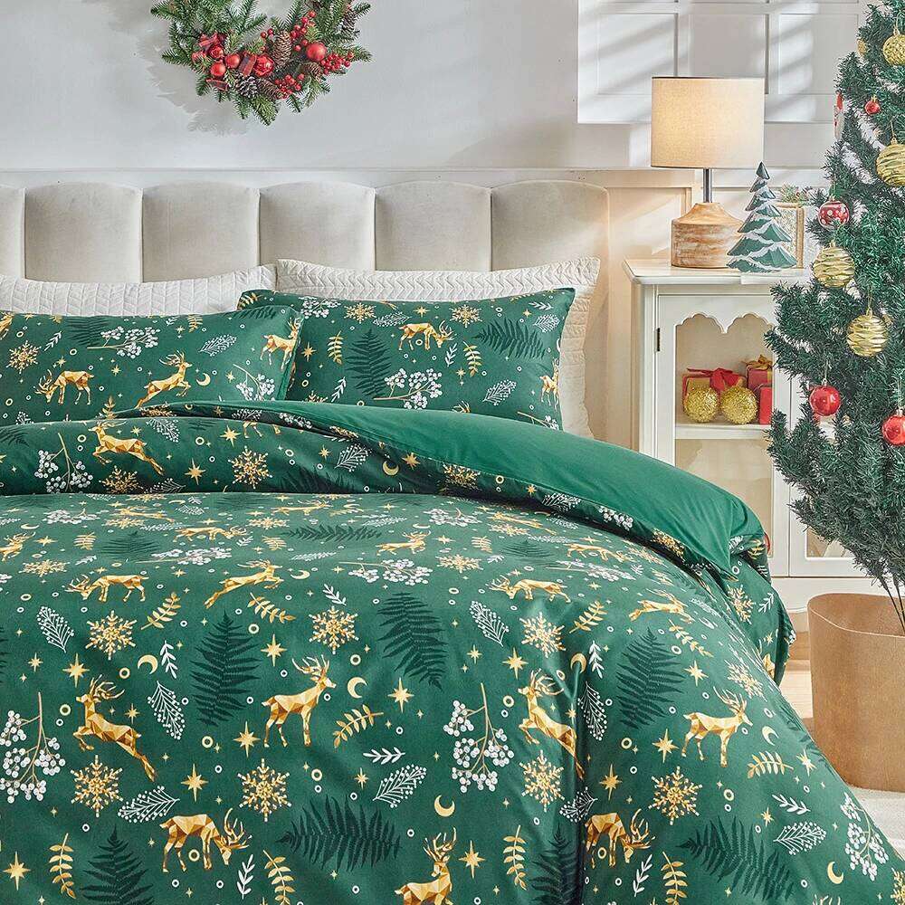 Duvet Bedding Set Christmas Twin Full Queen King Size 135x200 Nordic Quilt Cover 240x220 Double Single Bed Linen 200x200 H260311