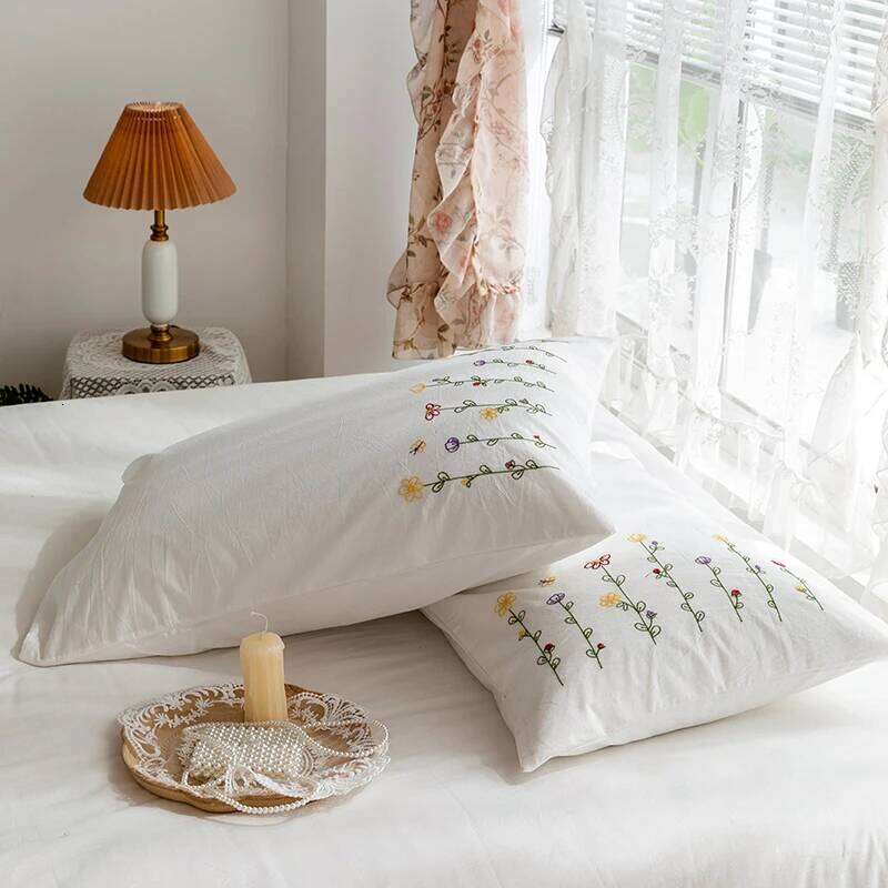 3pcs Embroidery Duvet Set 1*Duvet Cover + 2*Pillowcase, Without Core, Fresh Flower Print Bedding Set, Soft Comfortable H260311