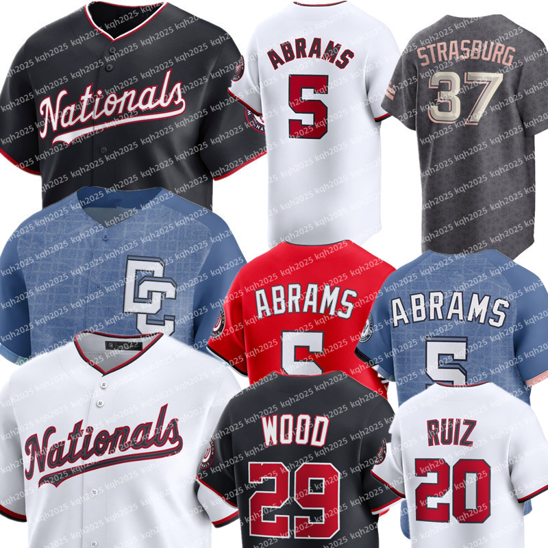 Nationals Baseball Jersey James Wood Keibert Ruiz Luis Garcia Jr. CJ Abrams Brady House Dylan Crews Jacob Young Jake Irvin Mitchell Parker Harry Ford Foster Griffin