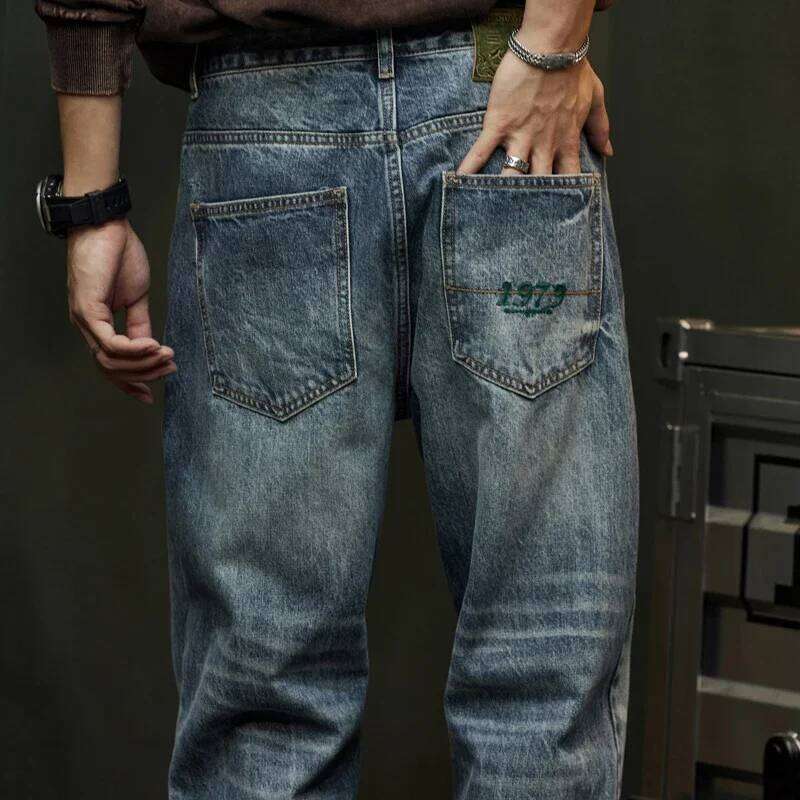 Jeans For Men Baggy Loose Fit Harem Pants Men's Clothing Fashion Pockets Large Size Man Denim Trousers Oversized 40 Z260225