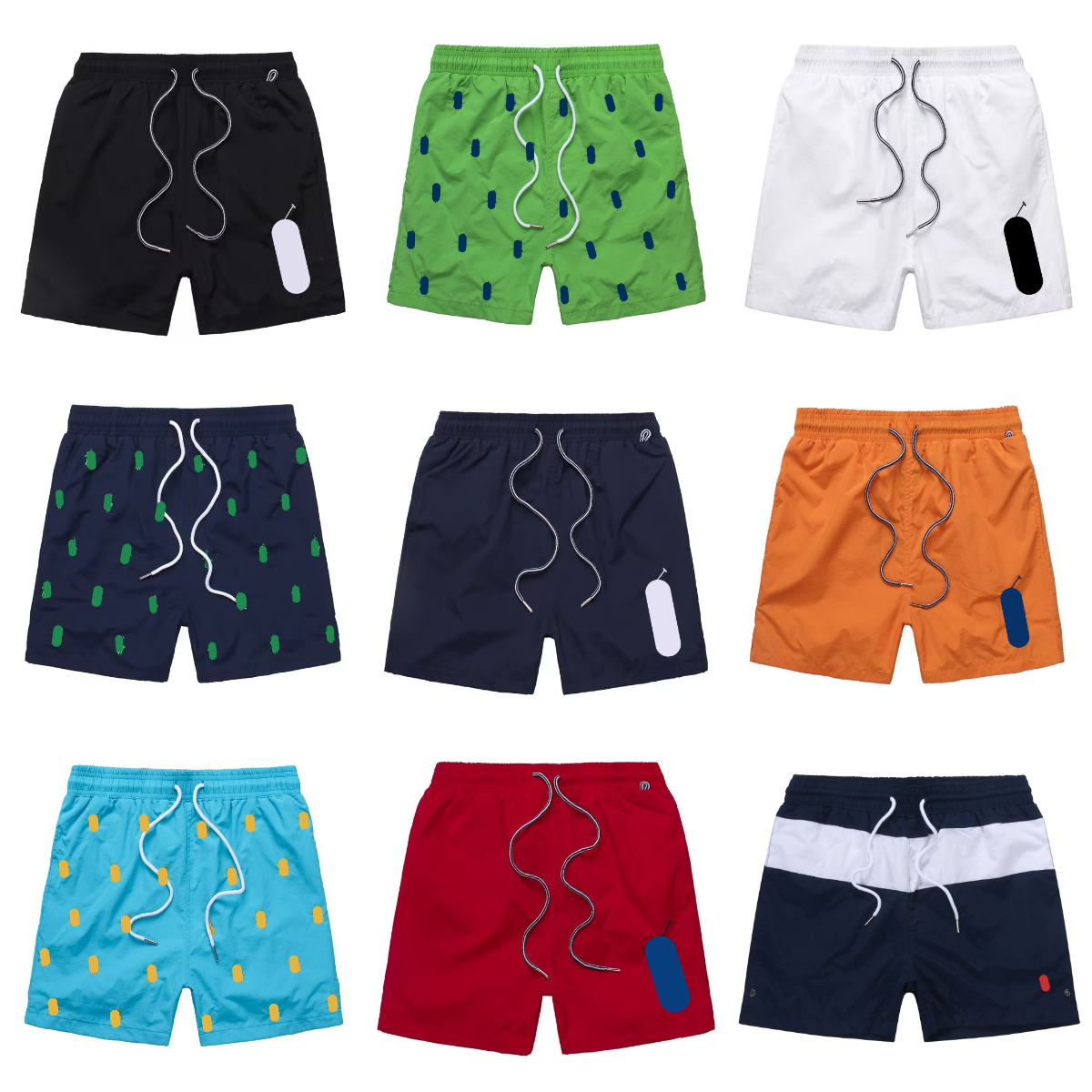 breathable mens short designer polo short summer swim shorts embroidery horse beach breeches polo shorts quick dry surf mesh Short size