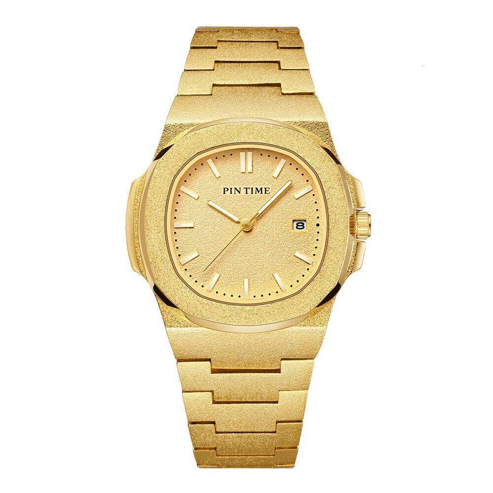 Fashion Business Men's Watches Waterproof Quartz Wristwatch Matte Scrub Stainless Steel Band Calendar Reloj Hombre Free Shipping