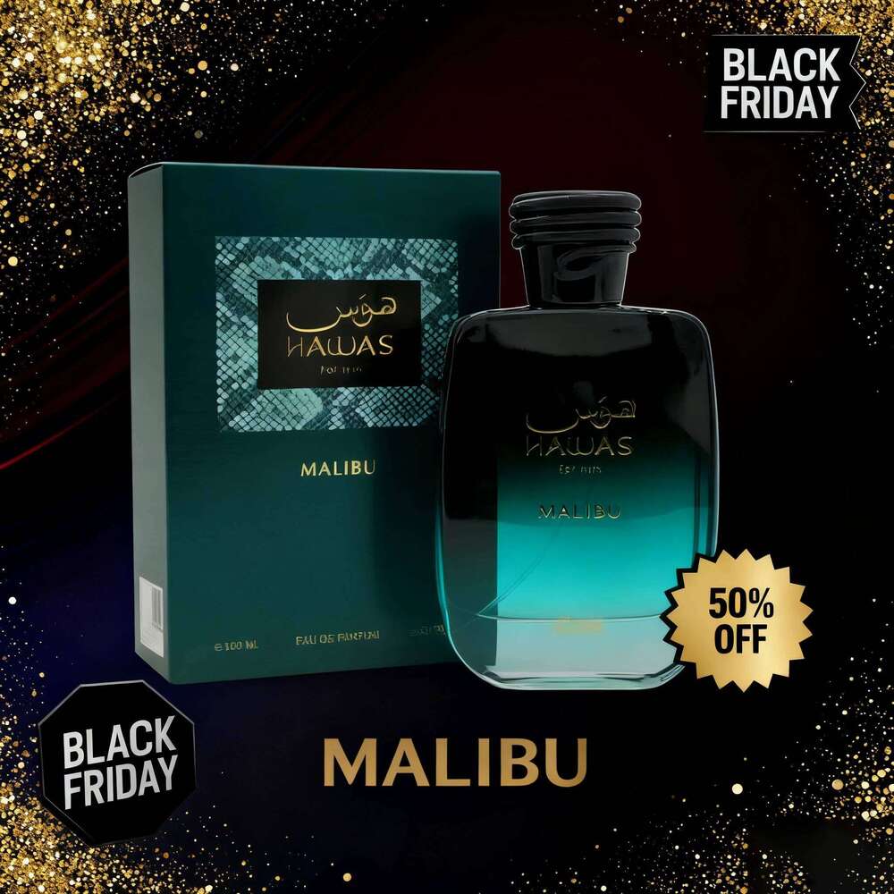 RASASI Hawas malibu men's 100ml 3.4 ounces, premium Arabian perfume, lasting fragrance, suitable for any occasion Z260311